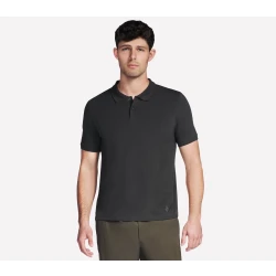 Men's Pima Signature Polo Shirt in Dark Brown, Featuring a Classic Design and Comfortable Cotton Jersey Fabric, Available in Size Small