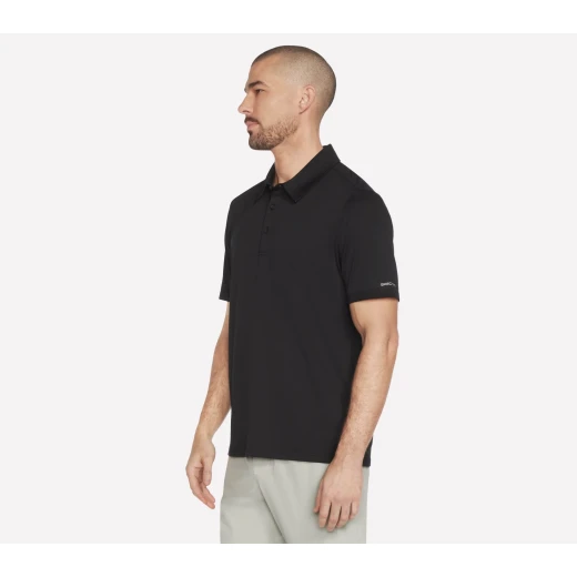 Skechers Men's Godri Charge Polo Shirt Black, Crafted for Comfort and Style, Featuring Short Sleeves and a Classic Polo Collar, Size Large - Skechers - Image 4