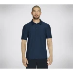 Skechers Go Dri All Day Polo Shirt Navy Blue Men's Clothing Small - Skechers