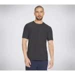 Godri Men's GO DRI All Day Tee Black Large Eco Friendly Moisture Wicking Fabric Short Sleeve Crew Neck Flatlock Seams Planet Matters Tee TS107 100% Comfort - Skechers