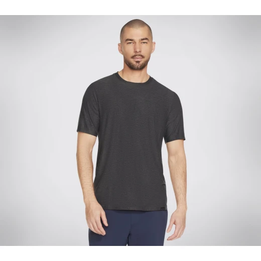 Godri Men's All Day Tee Moisture Wicking Black Short Sleeve Shirt - Skechers - Image 2