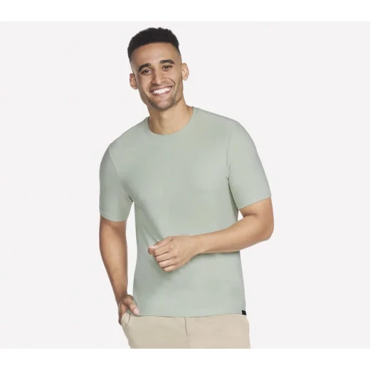 Godri Men's GO DRI All Day Tee: Eco-Friendly, Moisture Wicking, Quick Drying Short Sleeve Shirt in Light Green, Size XL, Flatlock Seams for Comfort, SKU TS107 - Skechers - Image 2