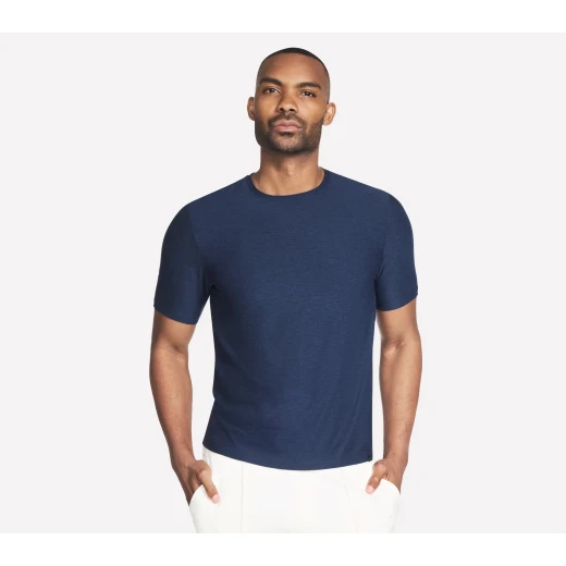 Godri Men's All Day Tee, Navy Blue, Moisture Wicking, Quick Drying Fabric, Classic Crew Neck, Flatlock Seams for Comfort, Eco Friendly, Short Sleeve, Size Medium Godri Men's All Day Tee, Navy Blue, Moisture Wicking, Quick Drying Fabric, Classic Crew Neck, Flatlock Seams for Comfort, Eco Friendly, Short Sleeve, Size Medium
