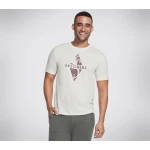 Skechers Radar Tee Men's Grey Lightweight Cotton Short Sleeve Crewneck - Skechers