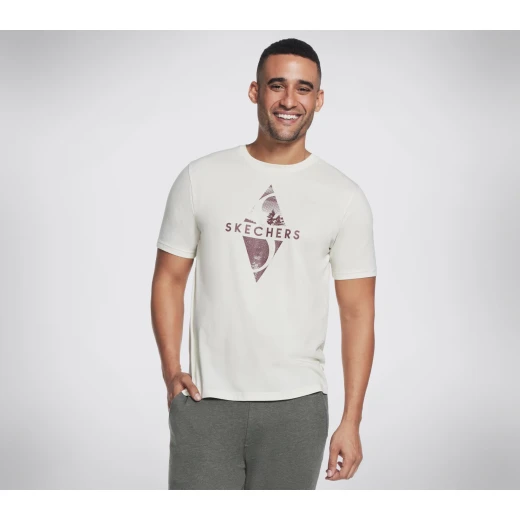 Skechers Radar Tee Men's Grey Short Sleeve Crewneck Cotton Shirt - Skechers - Image 2