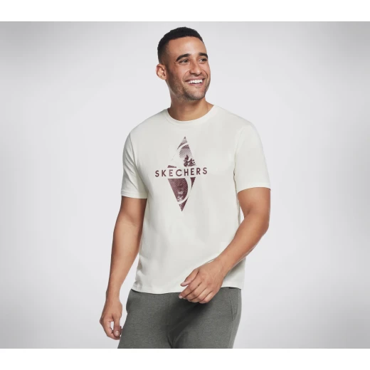 Skechers Radar Tee Men's Grey Short Sleeve Crewneck Cotton Shirt - Skechers - Image 5