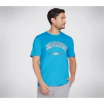 Skechers Men's Prestige Cotton Blend T-Shirt Short Sleeve Crewneck Blue Medium - Skechers