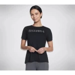 Skechers Diamond Legacy Tee Women's Black Short Sleeve Top Size Large - Skechers