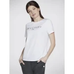 تي شيرت سكيتشرز النسائي Shine Tee أبيض مزيج قطن بأكمام قصيرة - سكيتشرز