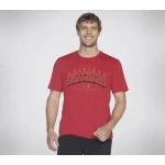 Skechers University Tee Men's Red Short Sleeve Crewneck T Shirt - Skechers