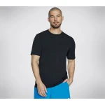 Skechers Go Dri Charge Tee Men's Black Moisture Wicking Short Sleeve Shirt - Skechers