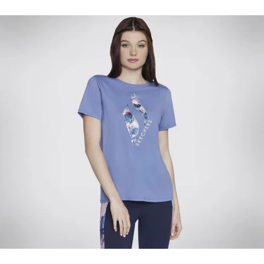 Skechers Summer Rose Tee Women's Lavender Crewneck Shirt Medium - Skechers - Image 5