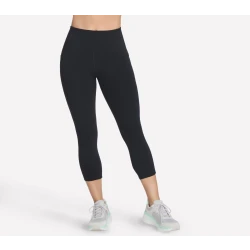 Skechers Go Walk High Waisted Mid Legging Black S Athletic Comfort