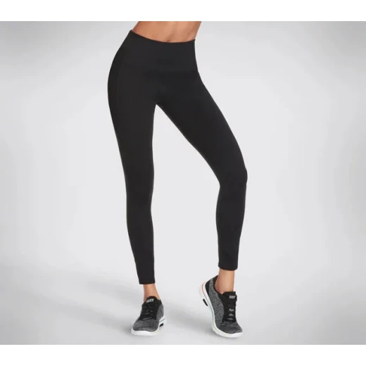 Skechers Go Walk Wear High Waisted Legging Knit Black M Activewear