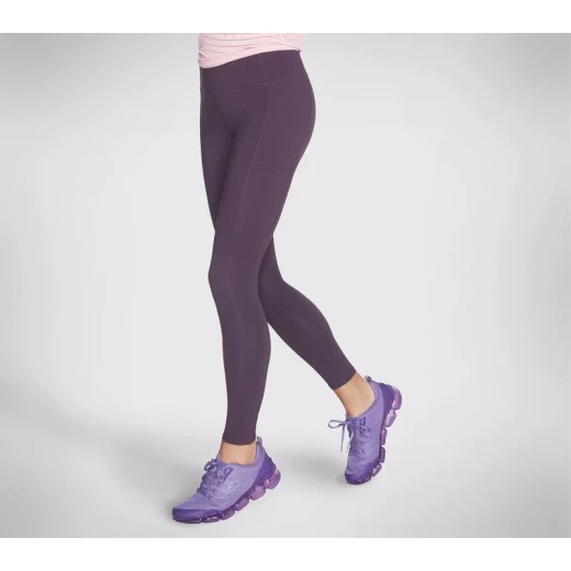 Skechers Go Walk Wear High Waisted Legging Knit Dark Purple XL - Skechers - Image 3