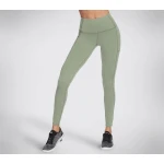 Skechers Go Walk Wear High Waisted Legging Knit Green L Activewear - Skechers