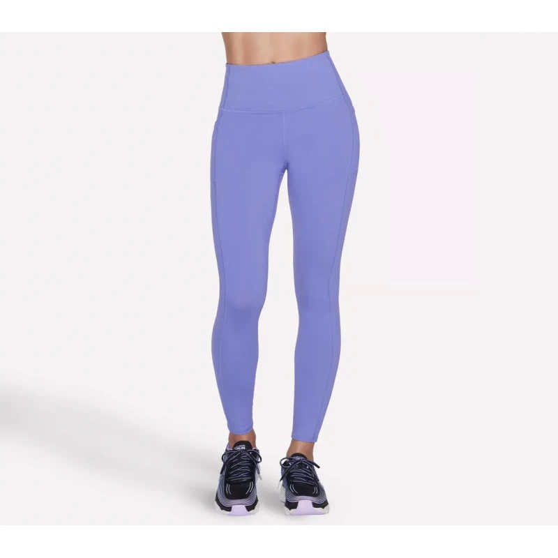 Skechers Women's GoWalk HW Legging II Activewear High Waisted with GoFlex Fabric Chafe Free Seams and Side Pockets Purple Small Size - Skechers