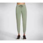 Skechers Restful Jogger Pants Women's Green S SKECHLUXE French Terry - Skechers