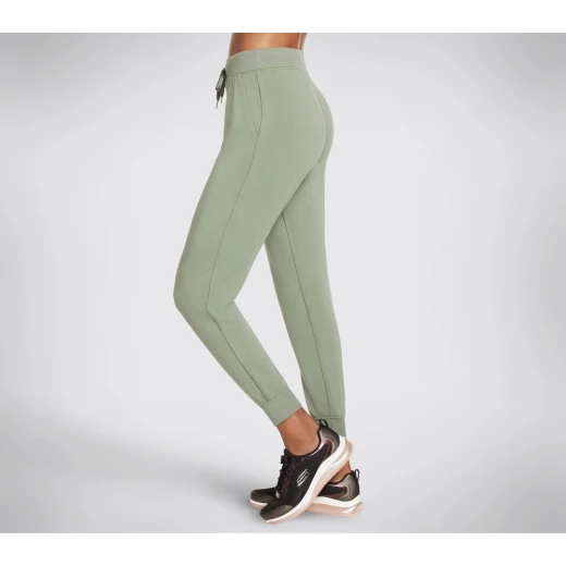 بنطلون سكيتشرز ريستفل جوغر نسائي مقاس XL أخضر SKECHLUXE فرنش تيري - سكيتشرز - Image 4