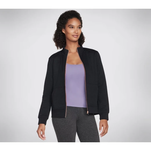 Skechers GoLounge Wear Women's Hoodless GoWalk Jacket Black Small - Skechers - Image 2