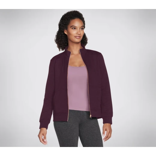 Skechers GoLounge Wear Women's Hoodless GoWalk Jacket Purple Small - Skechers - Image 2
