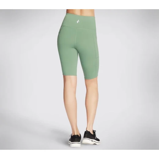 Skechers GoWalk Wear High Waisted Bike Shorts Light Green M 10 Inch - Skechers - Image 3