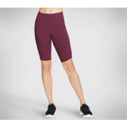 Skechers Go Walk Wear High Waisted Bike Shorts Purple M 10 Inch