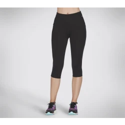 Skechers GoStretch Alpine Trail Capri Legging Black L Women's Activewear
