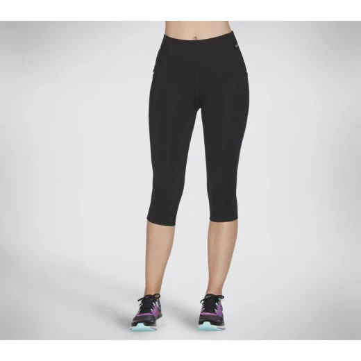 Skechers GoStretch Alpine Trail Capri Legging Black L Women's Activewear Skechers GoStretch Alpine Trail Capri Legging Black L Women's Activewear