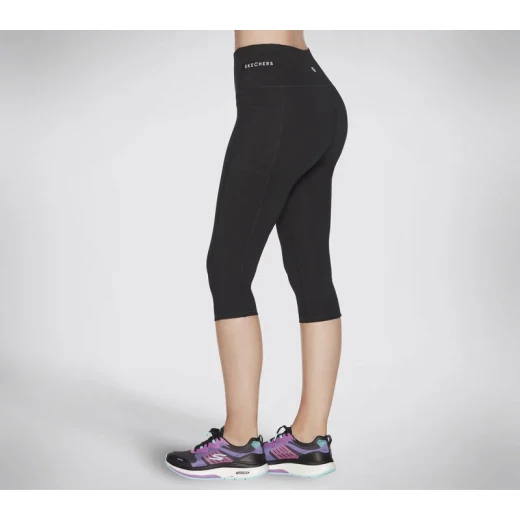 Skechers GoStretch Alpine Trail Capri Legging Black XL Women's Activewear - Skechers - Image 4