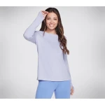 Skechers Go Walk Wear Go Dri Swift Long Sleeve Crew Lavender M - Skechers