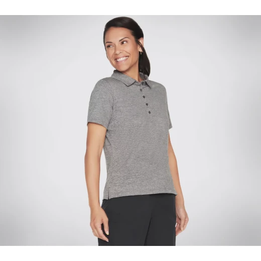 Godri Swift Club Polo Shirt Women's Charcoal M Breathable Fabric - Skechers - Image 2
