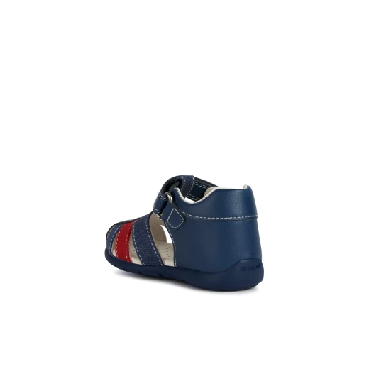 Geox Baby Elthan Navy Sandals: Comfortable Canvas and Leather-Effect Upper for Toddlers. Easy Entry and Adjustable Fit for Summertime Adventures. Size 25 - Elthan - Image 4