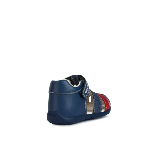 Geox Baby Elthan Navy Sandals: Comfortable Canvas and Leather-Effect Upper for Toddlers. Easy Entry and Adjustable Fit for Summertime Adventures. Size 25 - Elthan - Image 5