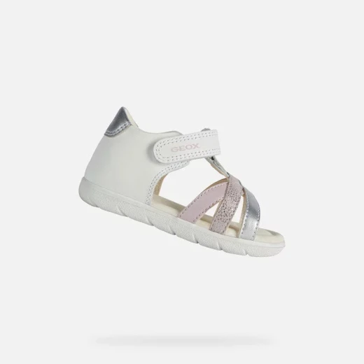 Alul Baby Girls Sandals White Pink 24 Lightweight Breathable Alul Baby Girls Sandals White Pink 24 Lightweight Breathable