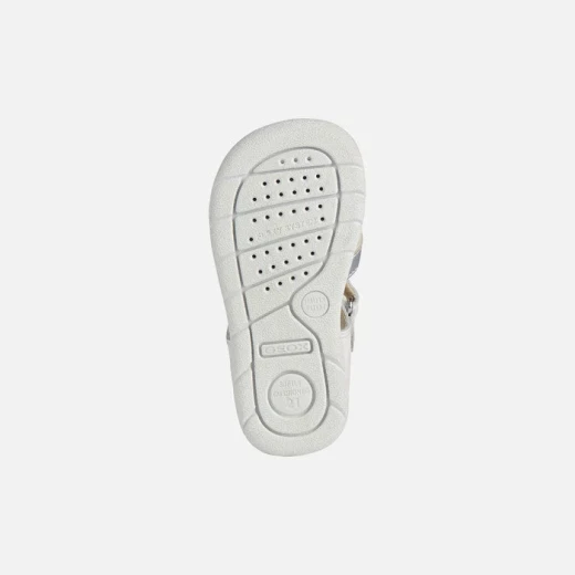 Alul Baby Girls Sandals White Pink 24 Lightweight Breathable - Geox - Image 6