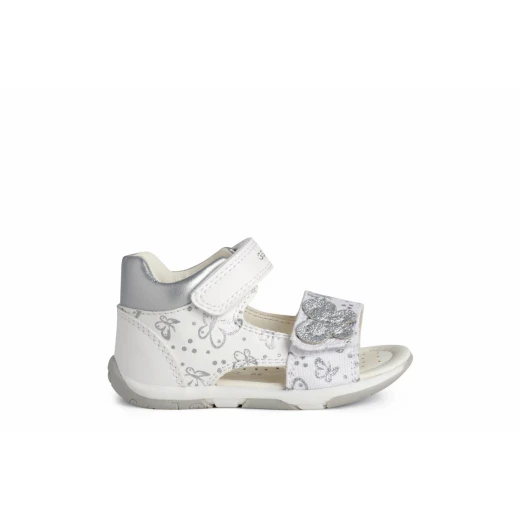 Geox Baby Tapuz Sandals White Butterfly Embellished First Steps 23
