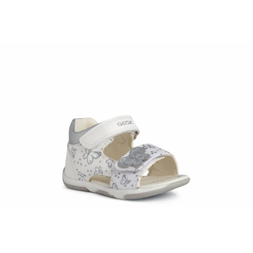 Geox Baby Tapuz Sandals White Butterfly Embellished First Steps 23 - Geox - Image 3