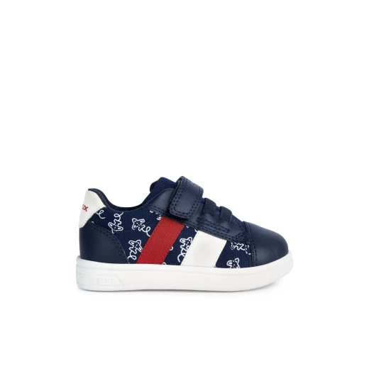 حذاء رياضي Geox BAYB DJROCK Navy للأولاد: حذاء رياضي خفيف الوزن ومريح من القماش، يتميز بتصميم مستوحى من التنس وزخارف حيوانات لطيفة، مقاسات 22. - بَيب - Image 2