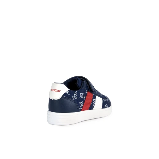 حذاء رياضي Geox BAYB DJROCK Navy للأولاد: حذاء رياضي خفيف الوزن ومريح من القماش، يتميز بتصميم مستوحى من التنس وزخارف حيوانات لطيفة، مقاسات 22. - بَيب - Image 4