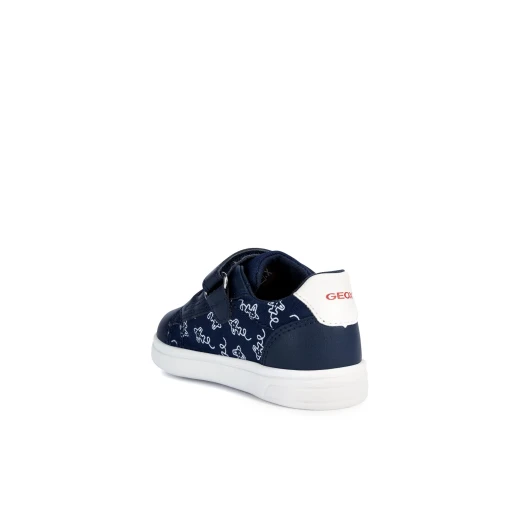حذاء رياضي Geox BAYB DJROCK Navy للأولاد: حذاء رياضي خفيف الوزن ومريح من القماش، يتميز بتصميم مستوحى من التنس وزخارف حيوانات لطيفة، مقاسات 22. - بَيب - Image 5