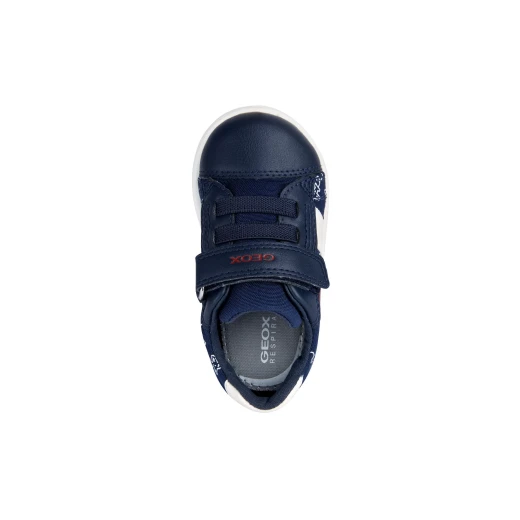 حذاء رياضي Geox BAYB DJROCK Navy للأولاد: حذاء رياضي خفيف الوزن ومريح من القماش، يتميز بتصميم مستوحى من التنس وزخارف حيوانات لطيفة، مقاسات 22. - بَيب - Image 6