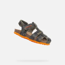 Chalki Baby Boys Military Green Closed Toe Sandals Lightweight 23