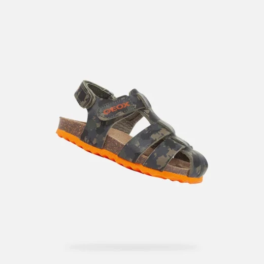 Chalki Baby Boys Military Green Closed Toe Sandals Lightweight 23 - Geox - Image 2