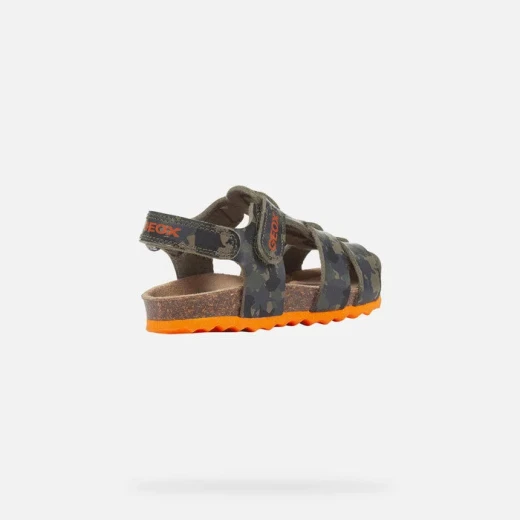 Chalki Baby Boys Military Green Closed Toe Sandals Lightweight 23 - Geox - Image 4