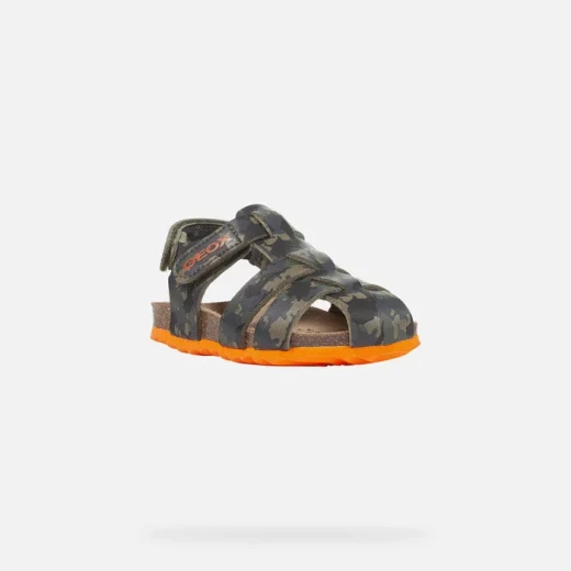 Chalki Baby Boys Military Green Closed Toe Sandals Lightweight 23 - Geox - Image 5