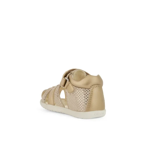 IUPIDOO BABY Macchia Sandal in Beige for Little Girls 23 Closed Toe Design, Pearlescent Leather Effect, Comfortable Fit, Summer Casual Wear, B254WB.007NF.C0871 - Geox - Image 5
