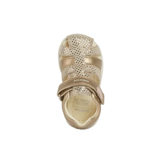 IUPIDOO BABY Macchia Sandal in Beige for Little Girls 23 Closed Toe Design, Pearlescent Leather Effect, Comfortable Fit, Summer Casual Wear, B254WB.007NF.C0871 - Geox - Image 6