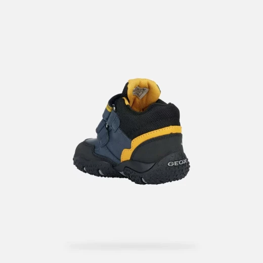 Geox Baltic ABX Baby Waterproof Mountain Boots Navy Blue Ochre Yellow Combination for Little Boys 22 Size Winter Outdoor Protection Comfortable and Stylish Design - Geox - Image 4