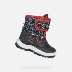 Geox Flanfil ABX Baby Waterproof Ankle Boots Black Dinosaur Print 22